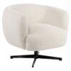Fauteuil pivotant Estelle beige Blockweave