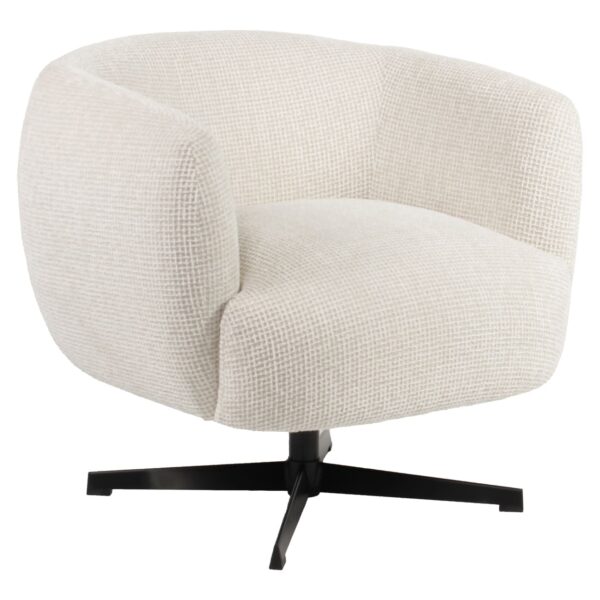 Fauteuil pivotant Estelle beige Blockweave
