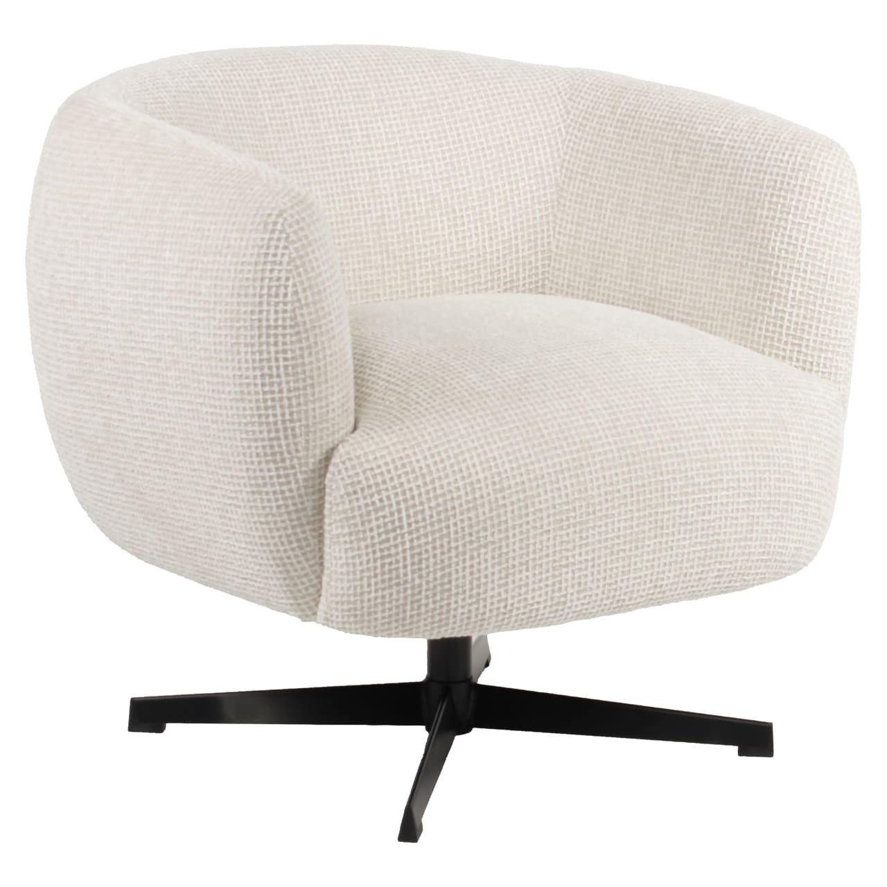 Fauteuil pivotant Estelle beige Blockweave