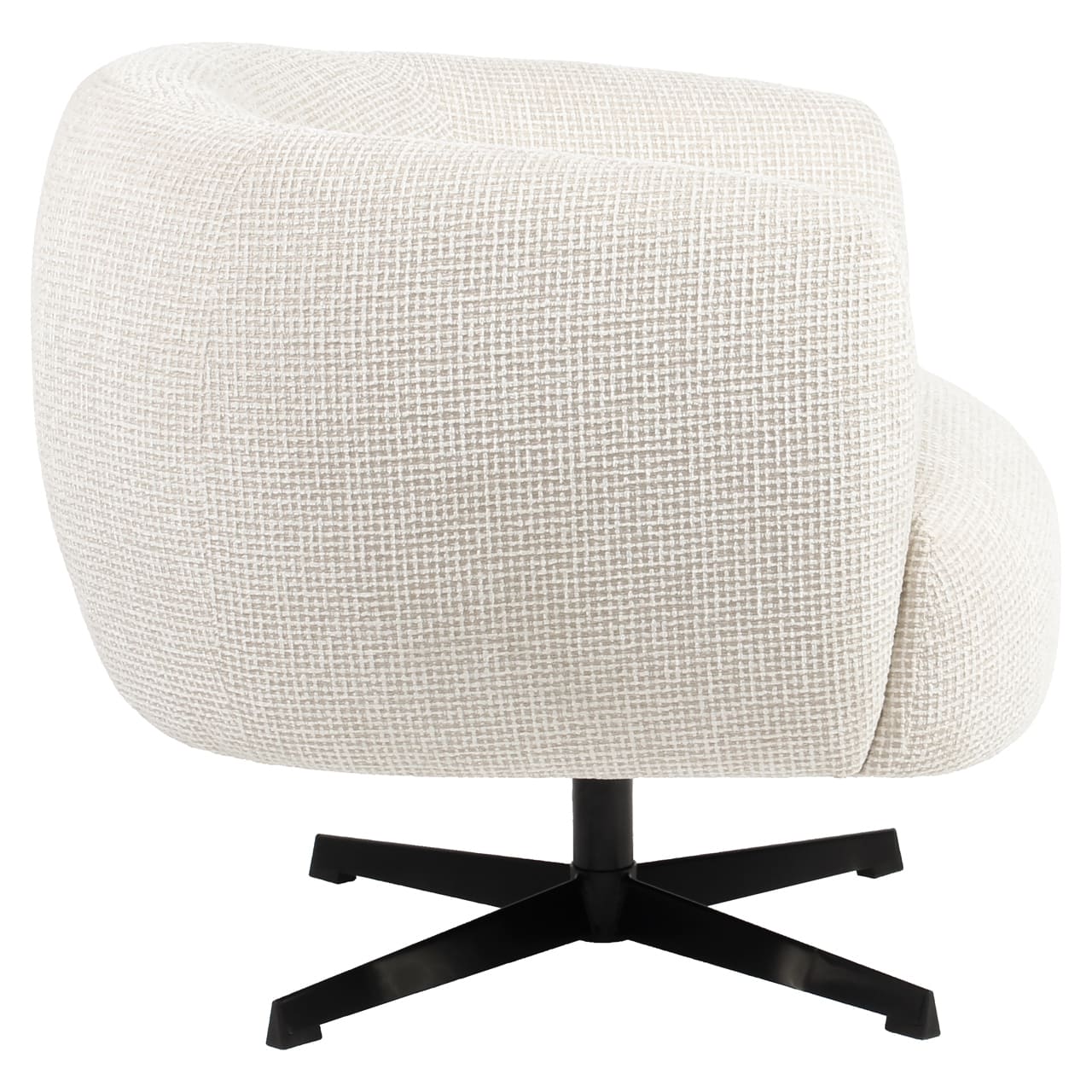 Fauteuil pivotant Estelle beige Blockweave