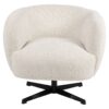 Fauteuil pivotant Estelle beige Blockweave
