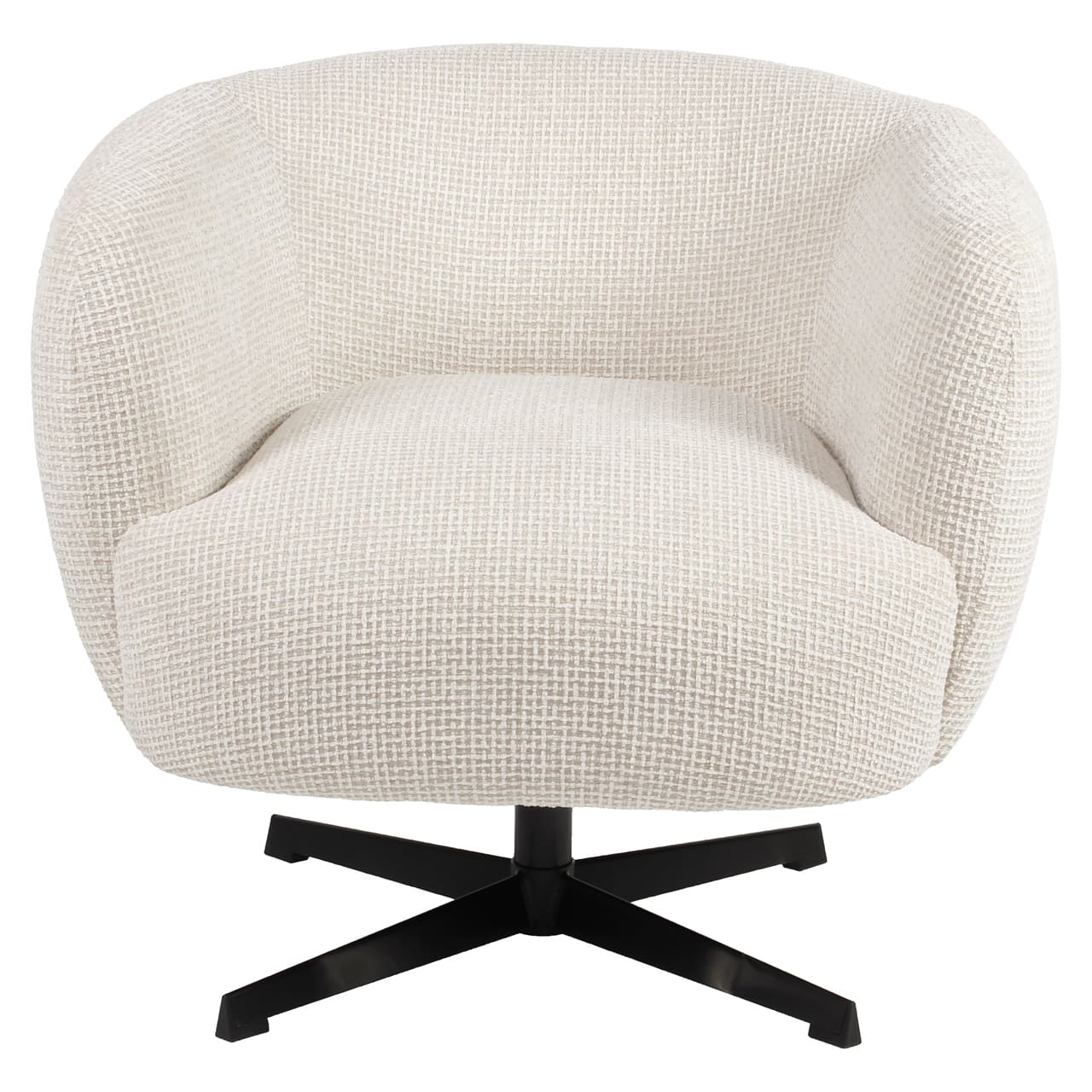 Fauteuil pivotant Estelle beige Blockweave