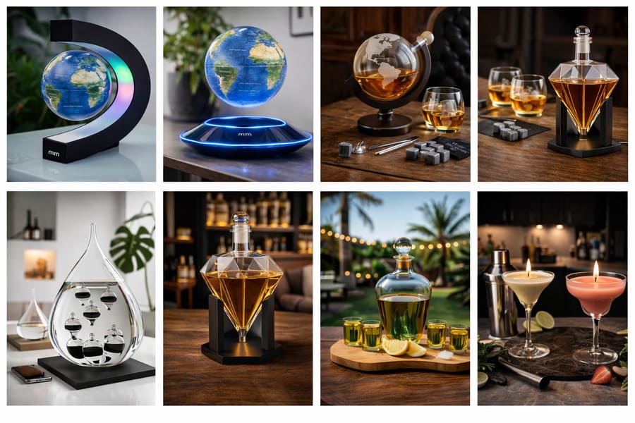 Sélection de cadeaux originaux et insolites Majdeltier – objets déco, bar et art de vivre