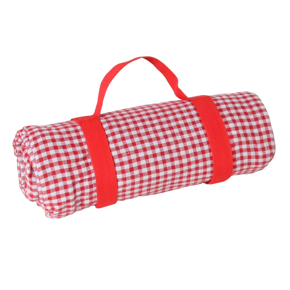 Nappe pique-nique carrée vichy rouge 140 × 140 cm imperméable