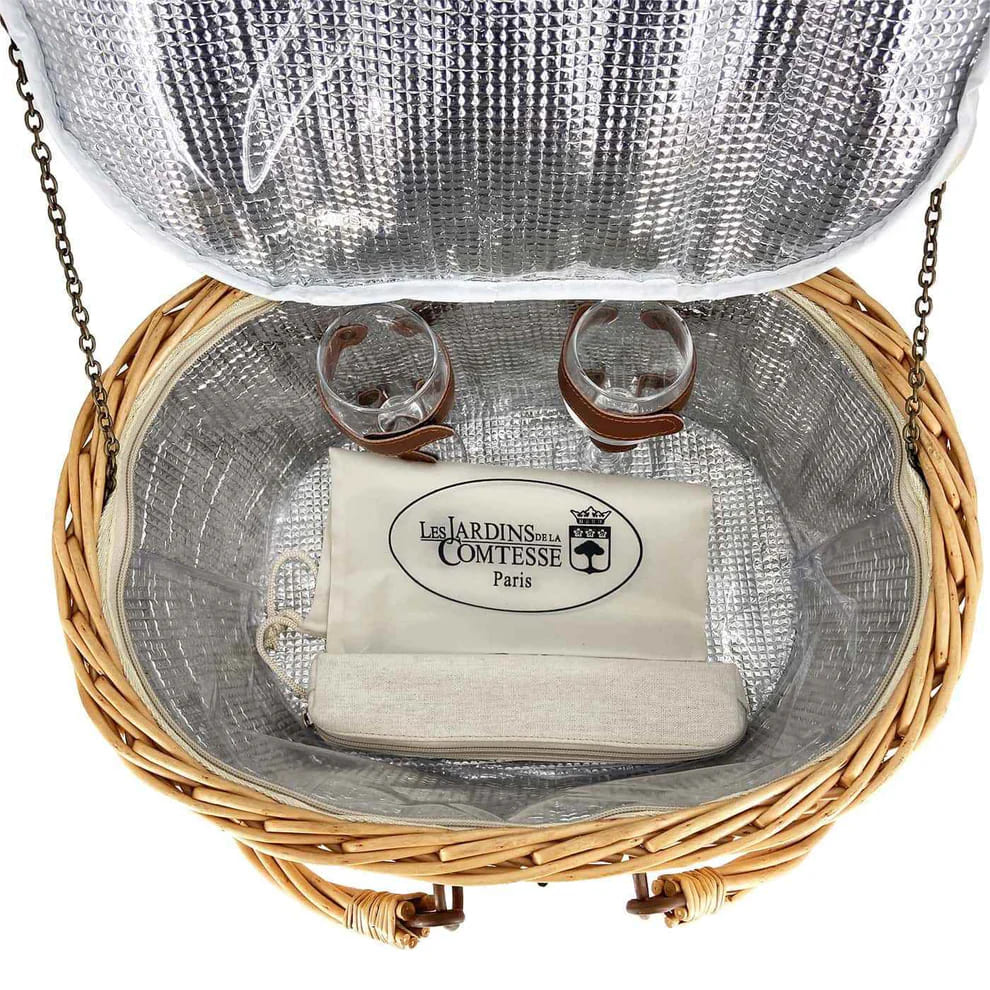 panier pique-nique 2 personnes Rivoli, signé Les Jardins de la Comtesse