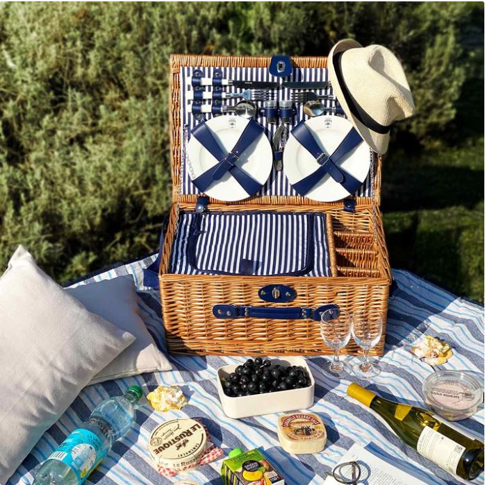Panier pique nique en osier Fontainebleau 4 personnes 2
