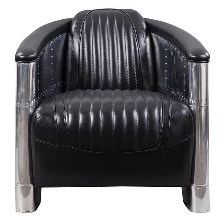 fauteuil club dc3 cuir noir