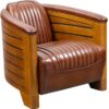 fauteuil club pirogue cuir 2
