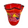 Vase Il Bello en verre rouge - pièce sculpturale faite main