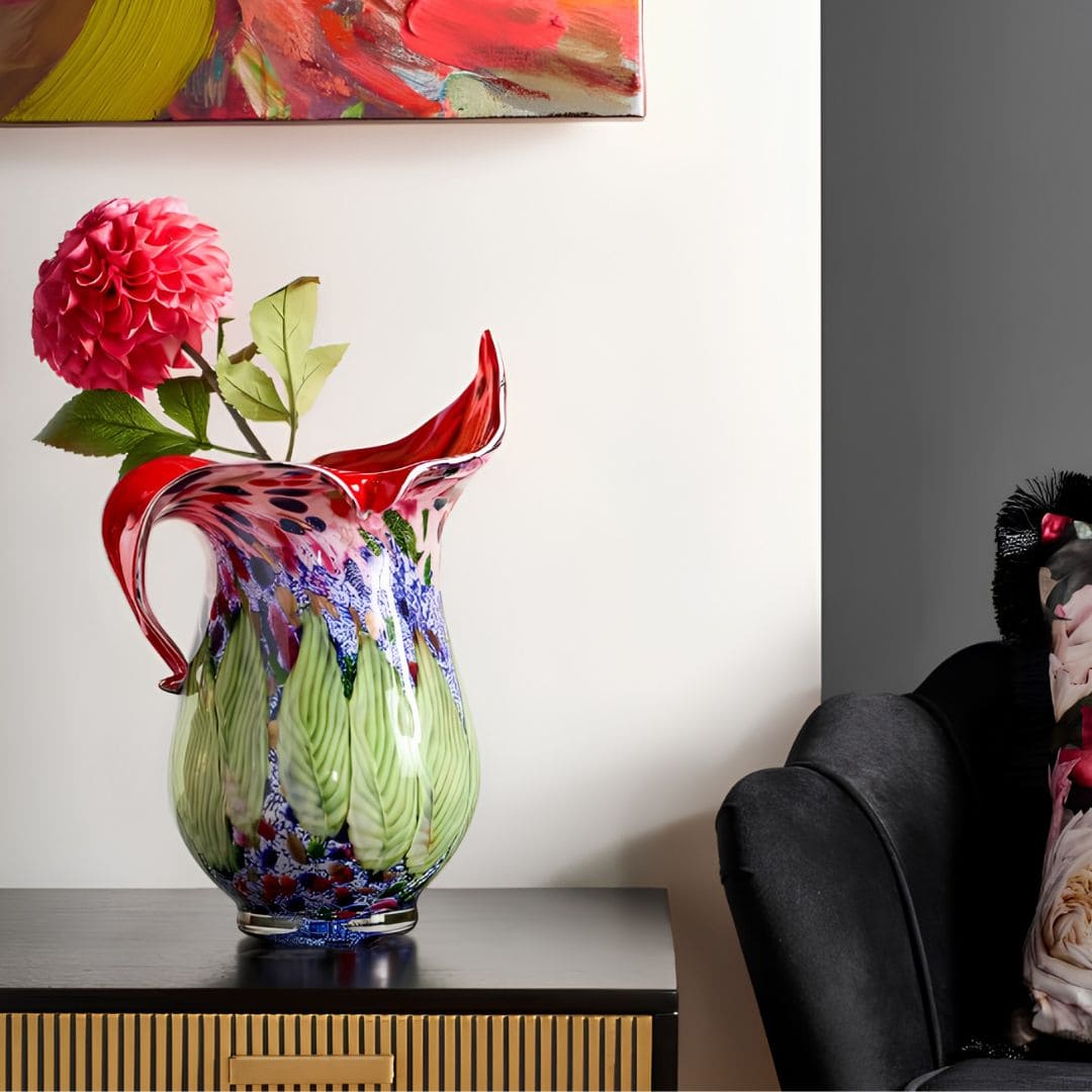 Vase Fiore en verre piece sculpturale faite main 2