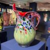 Vase Fiore en verre pièce sculpturale faite main