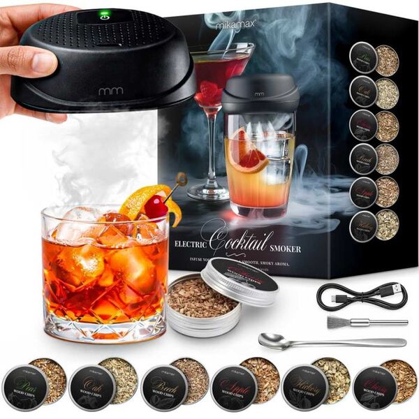 Accueil 11 Kit Fumoir à Cocktail Électrique rechargeable