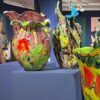 Vase Flora multicolore fait main verre style Murano