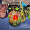Vase Flora multicolore fait main verre style Murano