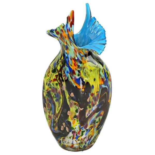 Vase L'Onda en verre : pièce sculpturale faite main