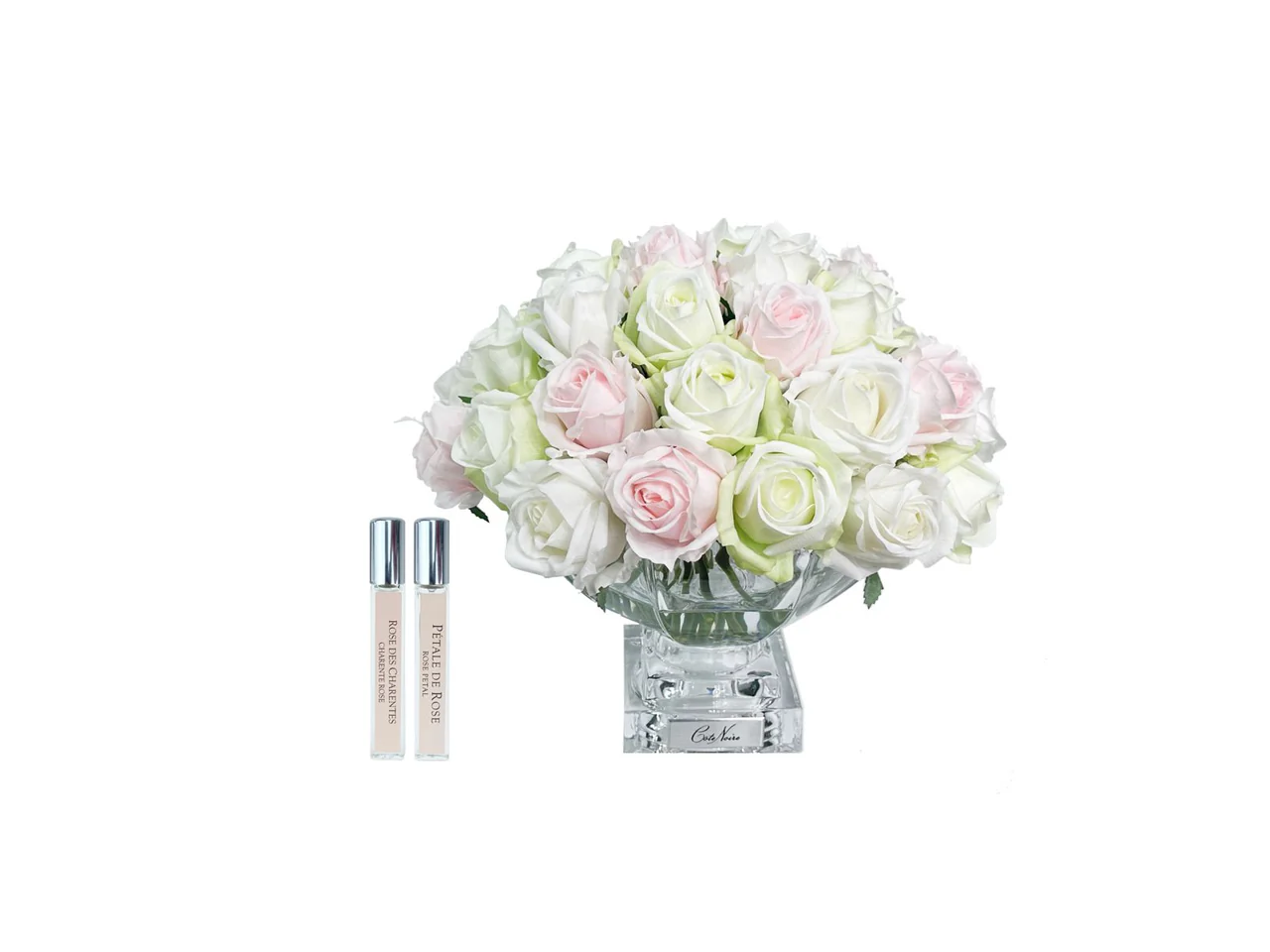 LUXURY CENTREPIECE - 37 ROSEBUDS IN FRENCH PINK & GREEN & WHITE - SILVER BADGE - CPRB13 1 LUXURY CENTREPIECE 37 ROSEBUDS IN FRENCH PINK GREEN WHITE SILVER BADGE CPRB13 1