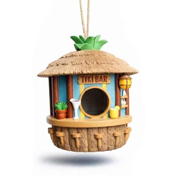 Accueil 9 Nichoir à Oiseaux Tiki Bar - Une Cabane à Oiseaux Tropicale Pleine de Charme