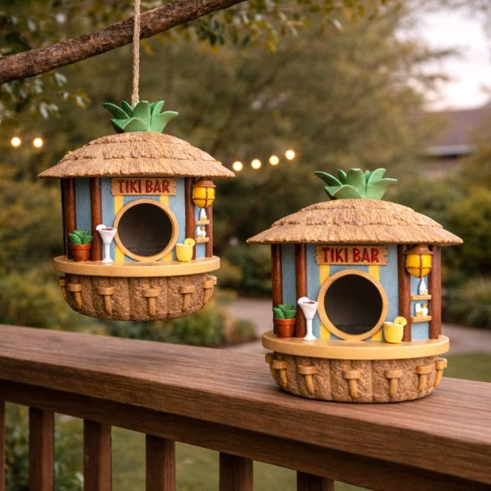 nichoir-oiseaux-tiki-bar-birdhouse-cabane-4-majdeltier Nichoir à Oiseaux Tiki Bar - Une Cabane à Oiseaux Tropicale Pleine de Charme