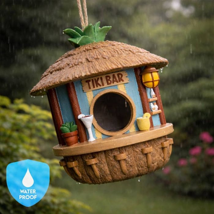 nichoir-oiseaux-tiki-bar-birdhouse-cabane-6-majdeltier Nichoir à Oiseaux Tiki Bar - Une Cabane à Oiseaux Tropicale Pleine de Charme