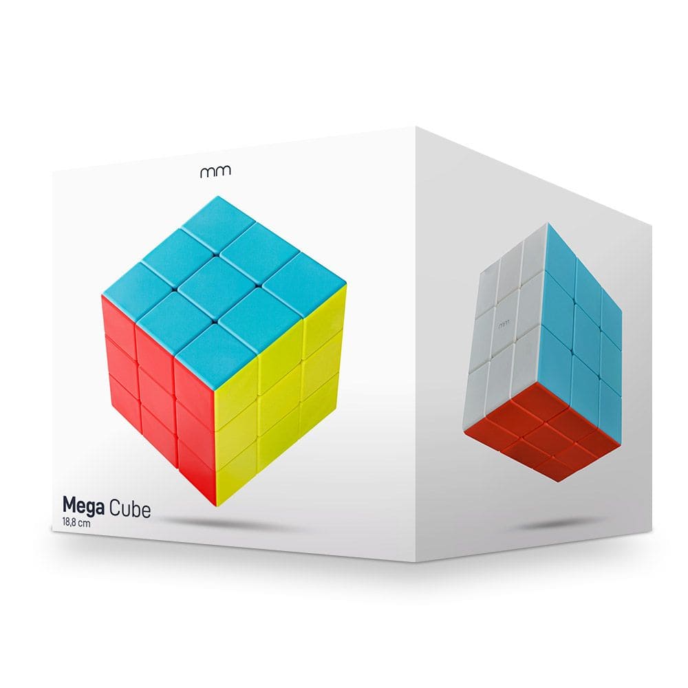 Rubiks-Cube-XXL-mega-cube-3x3-geant-majdeltier-2 Boîte du Mega Cube 18,8 cm avec illustration du cube casse-tête géant