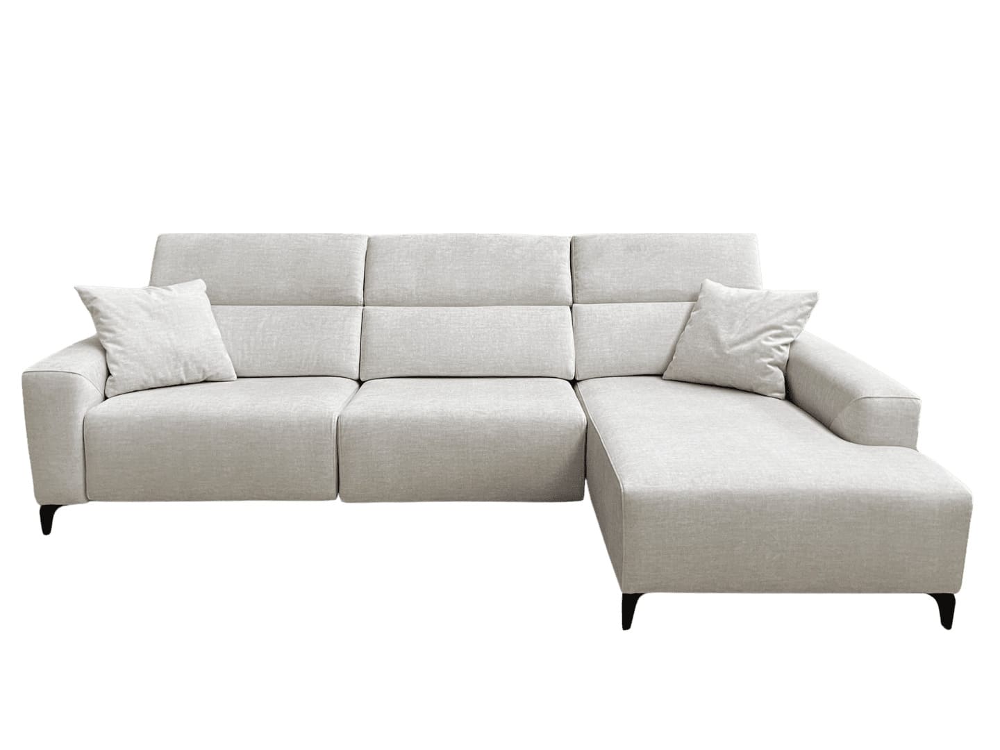 canape titus tissus beige avec chaise longue