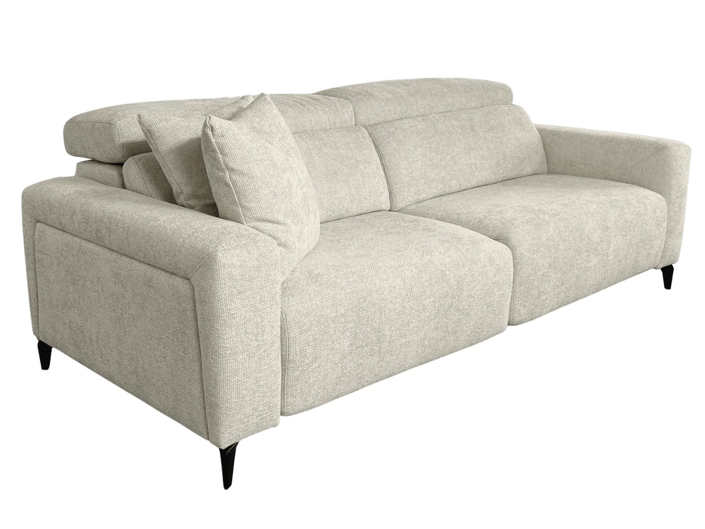 canapé relax coulissant titus tissu clair