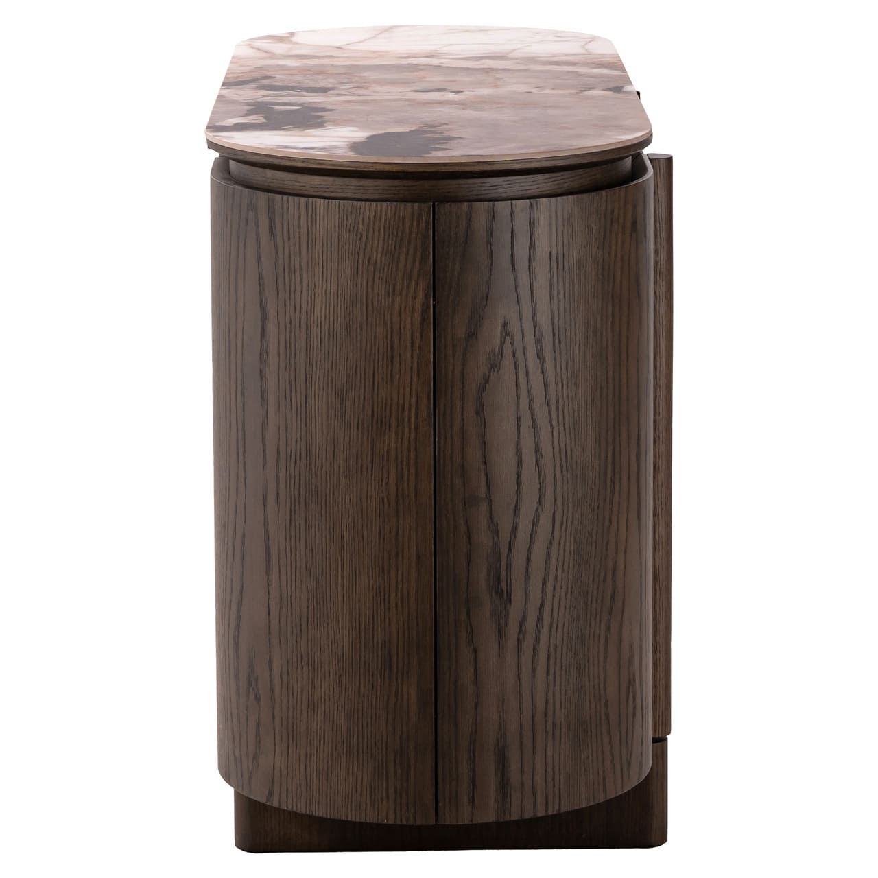 Buffet Arrondi Langford Céramique 120cm 4 buffer langford détail porte arrondie , vue de profil