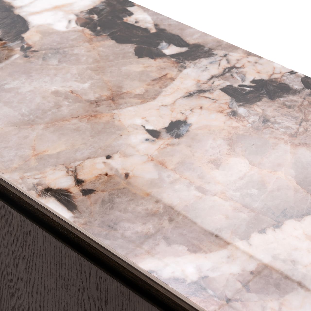 Buffet Arrondi Langford Céramique 120cm 5 plateau en ceramique brillante du buffet langford
