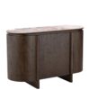 Buffet Arrondi Langford Céramique 120cm 12 buffet arrondi bois foncé langford avec plateau ceramique, vue trois quarts