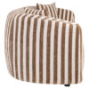 Canapé Luxandra Richmond Interior tissu rayé beige marron, détail accoudoir