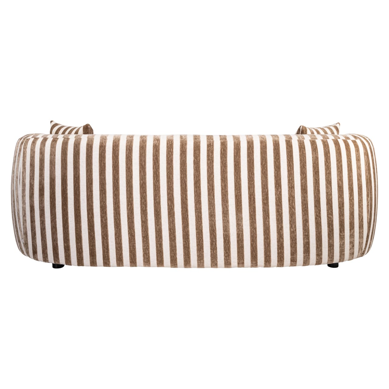 Canapé Luxandra Richmond Interior tissu rayé beige marron, vue de dos