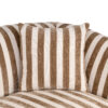 Texture tissu rayé beige marron Richmond Interior, coussins