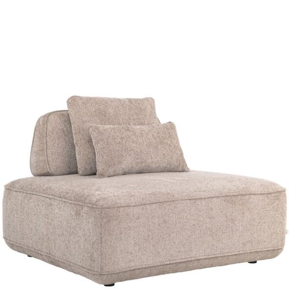 Canapé Tudor 1 place fauteuil modulable mocca, vue d'angle