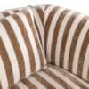 Texture tissu rayé beige marron, fauteuil Luxandra