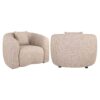 Fauteuil Luxandra Richmond Interior beige, vue trois quarts et dos
