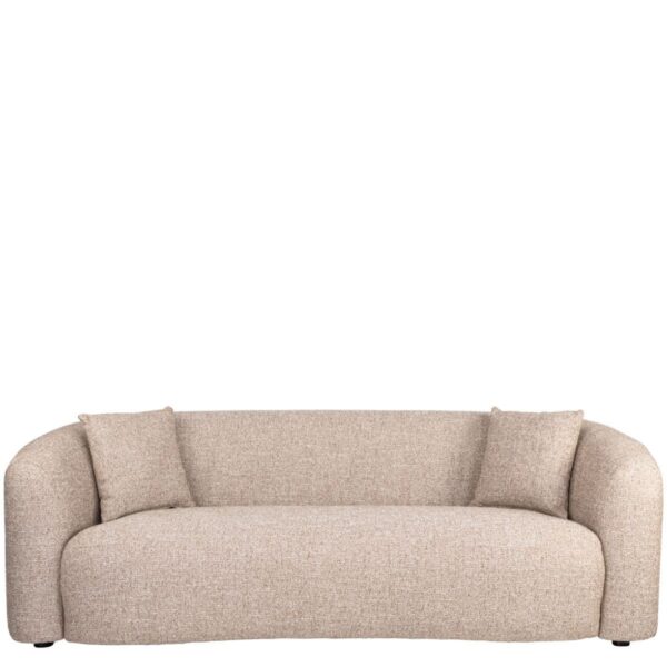 Accueil 6 Canapé Luxandra beige vue de face, lignes arrondies Richmond Interior