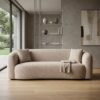 Canapé Luxandra Richmond Interior tissu bouclé beige, salon contemporain
