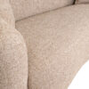 Détail assise et accoudoir arrondi canapé Luxandra beige