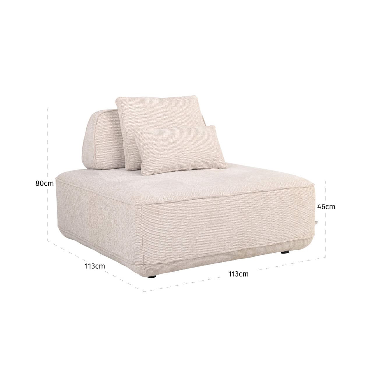 fauteuil-Canapé-Tudor-1-place-modulable-beige-sable-dossier-mobile-richmon-majdeltier-4 Canapé Tudor 1 place modulable, dimensions 113x113x80 cm