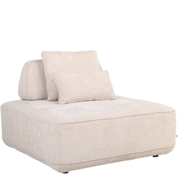 Canapé fauteuil Tudor 1 place modulable beige, vue d'angle