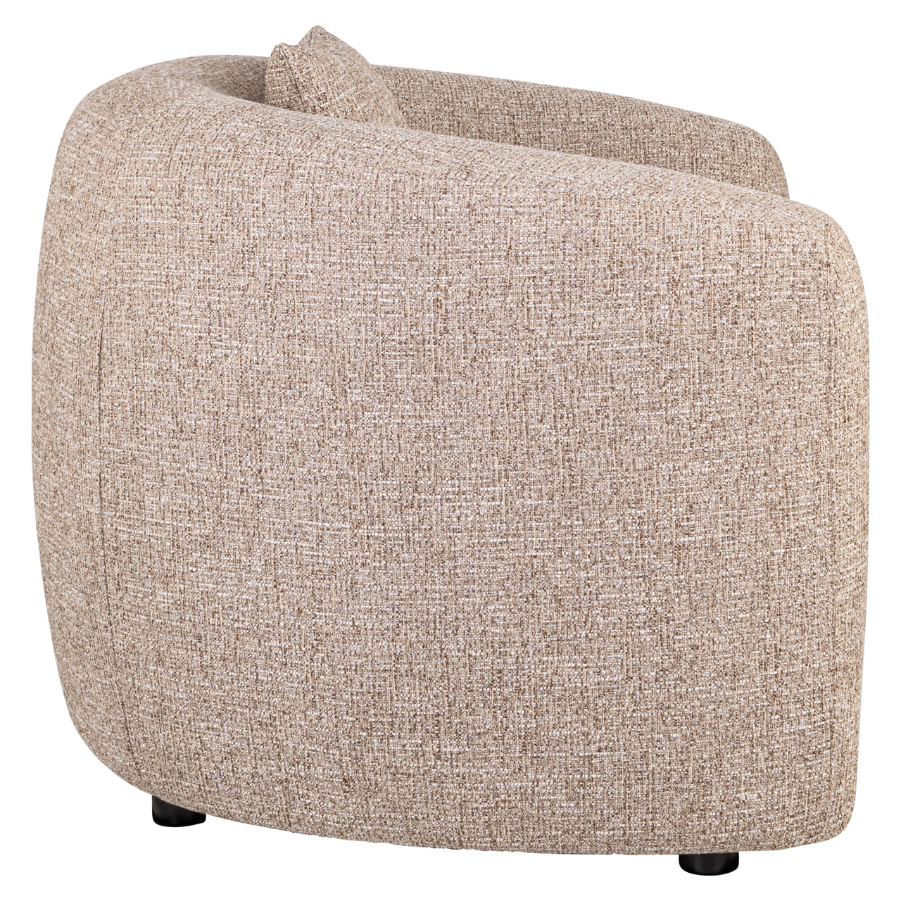fauteuil Luxandra beige vue accoudoir profil