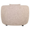 Fauteuil Luxandra beige vue arrière, silhouette arrondie