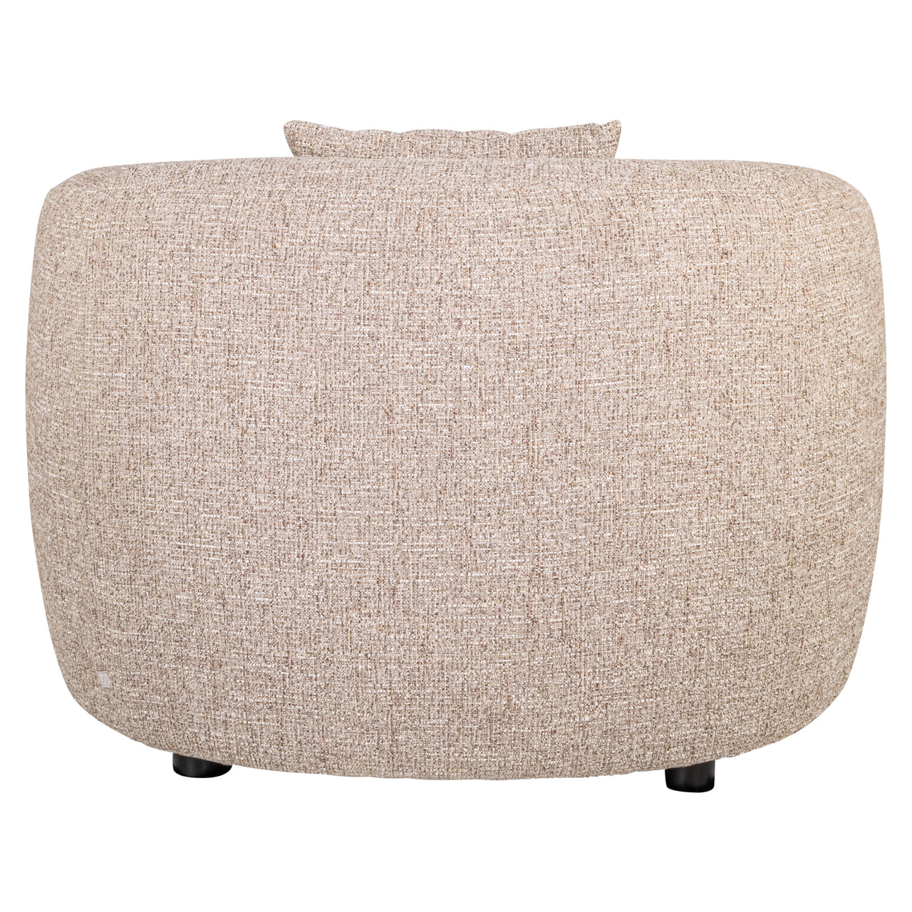 Fauteuil Luxandra beige vue arrière, silhouette arrondie