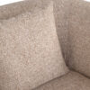 Coussin et accoudoir arrondi, fauteuil Luxandra tissu bouclé beige