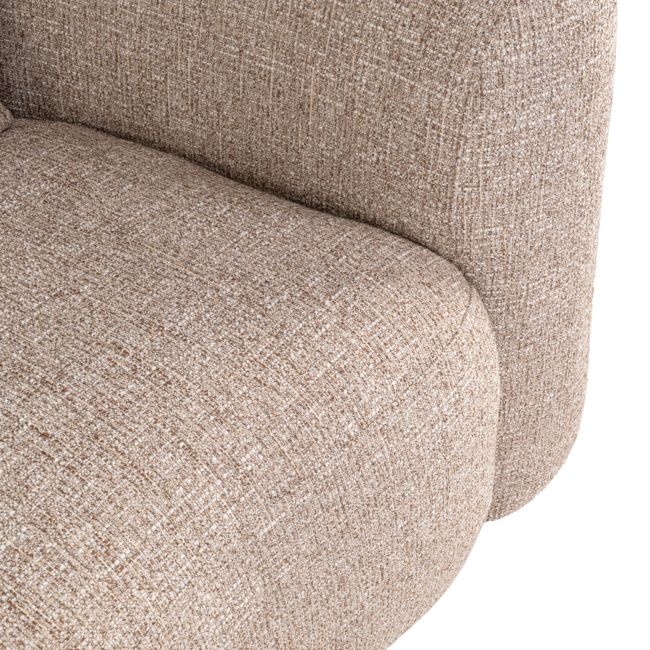 Détail assise et dossier fauteuil Luxandra beige