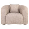 Fauteuil Luxandra Richmond Interior tissu bouclé beige, vue de face