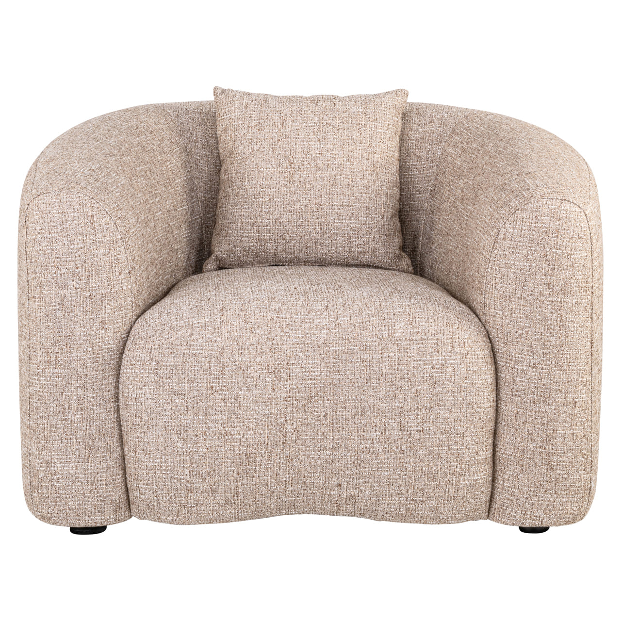 Fauteuil Luxandra Richmond Interior tissu bouclé beige, vue de face