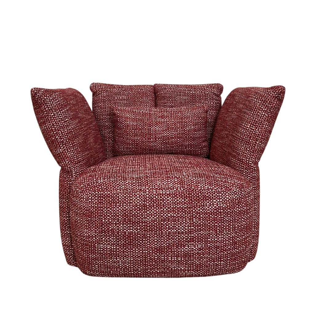 Fauteuil Pivotant Pétales 1 fauteuil pivotant pétales forme fleur ouverte , tons rouges bordeaux