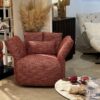 Fauteuil Pivotant Pétales 13 fauteuil pivotant pétales silencio rouge - bordeau
