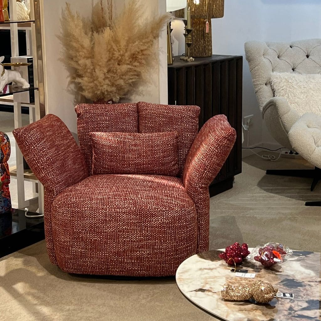 Fauteuil Pivotant Pétales 6 fauteuil pivotant pétales silencio rouge - bordeau